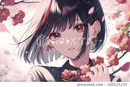 女學生梅花和櫻花季畢業典禮入學季“人工智能生成圖像” 100525233