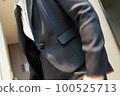 Image of a woman changing into a business suit 100525713