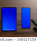 Materials of businessmen who work using smartphones and tablets placed on the table Materials of businessmen who work using smartphones and tablets placed on the table 100527159