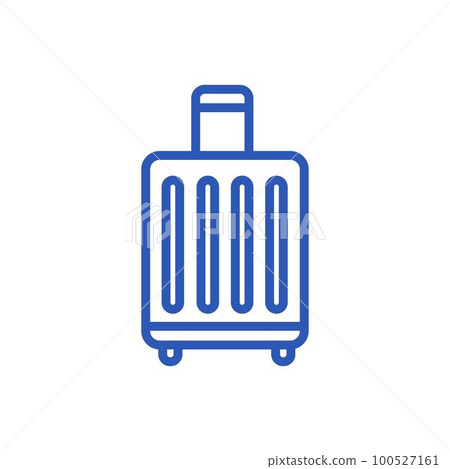 Airport baggage reclaim line icon. Airplane check in luggage sign. Flight checked bag symbol. Colorful thin line outline concept. Linear style baggage reclaim icon. Editable stroke. Vector Airport baggage reclaim line icon. Airplane check in luggage sign. Flight checked bag symbol. Colorful thin line outline concept. Linear style baggage reclaim icon. Editable stroke. Vector 100527161