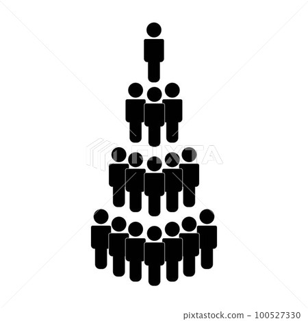 People icon set in trendy flat style. Crowd signs, Persons symbol, group symbol, for info graphics and website design logo. Isolated on white background, Vector icon illustration 100527330