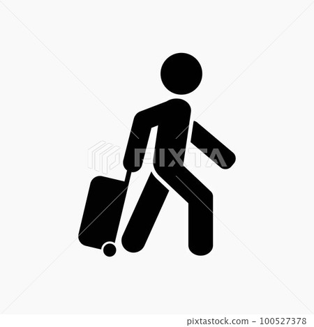 Tourist vector icon. Vector icon illustration isolated on white background 100527378