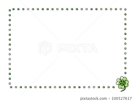 There is a four-leaf clover frame and main line 100527617