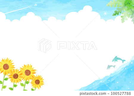 A seascape illustration inspired by a refreshing summer 100527788