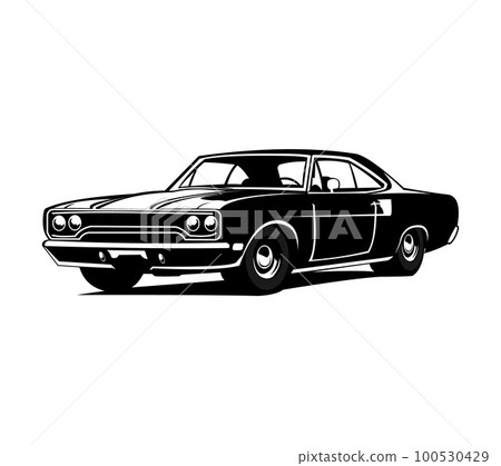 Muscle Car logo template for your company. Vector logo illustration	 100530429