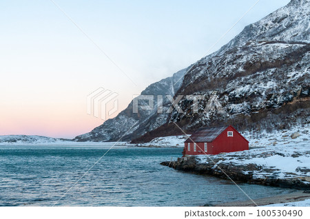 Norwegian winter landscape 100530490
