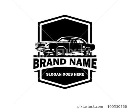 Vintage Cars logo template with service custom and restoration car for your company. Vector logo illustration. Vintage Cars logo template with service custom and restoration car for your company. Vector logo illustration. 100530566