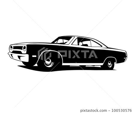 Muscle car logo on white background Muscle car logo on white background 100530576
