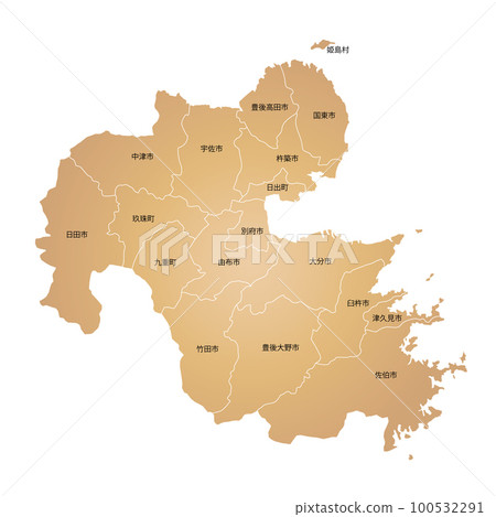 大分縣市鎮地圖 100532291