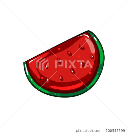 watermelon jelly candy cartoon vector illustration 100532399