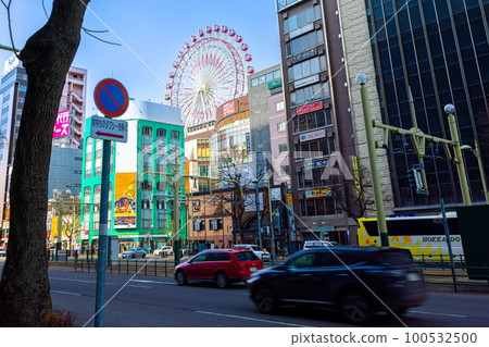 [Hokkaido] Sapporo city scenery, Norbesa Ferris wheel 100532500