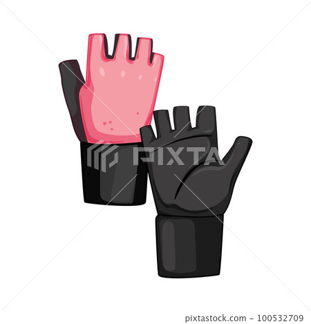 weight fitness gloves cartoon vector illustration weight fitness gloves cartoon vector illustration 100532709