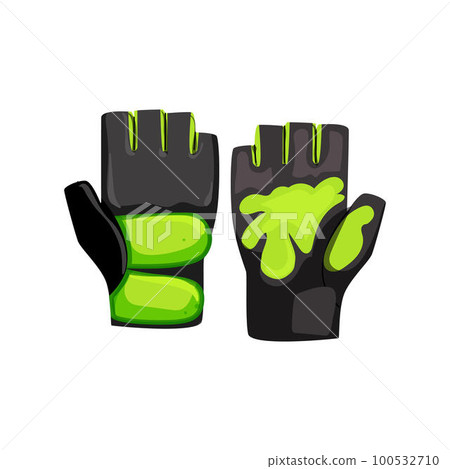 lifting fitness gloves cartoon vector illustration 100532710