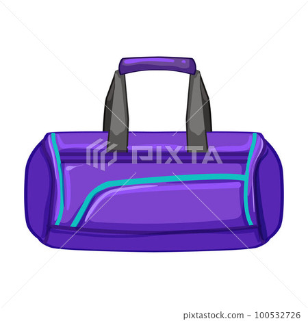 shoulder fitness bag cartoon vector illustration 100532726