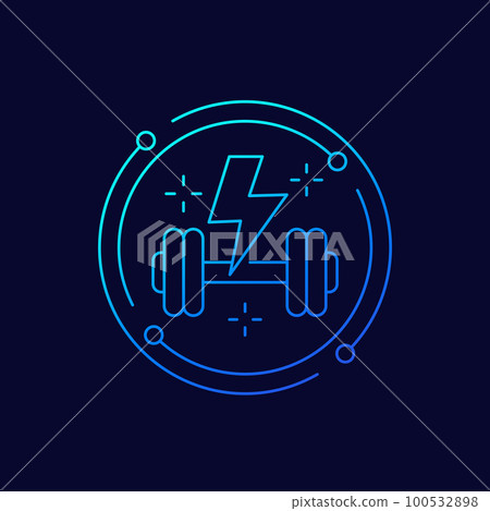 intense workout or training line icon 100532898