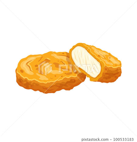 chicken nuggets fried cartoon vector illustration chicken nuggets fried cartoon vector illustration 100533183