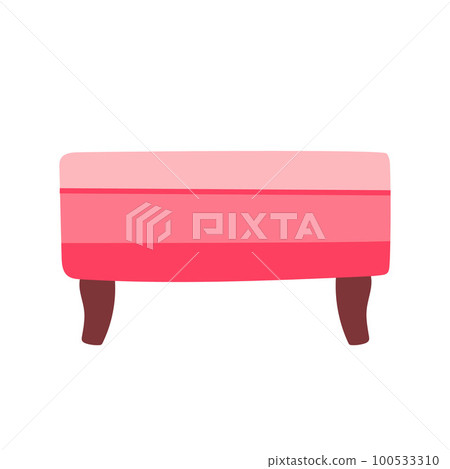 cozy bench bedroom cartoon vector illustration 100533310