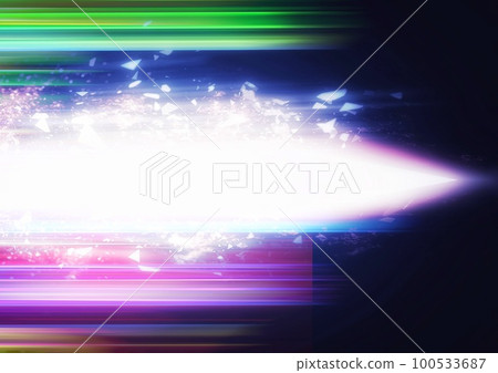 發射到夜空中的彩色火箭煙花的 3d 插圖 100533687