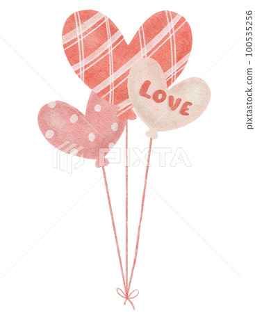 cute sweet whimsical watercolour heart shape balloons hand painting love valentine cute sweet whimsical watercolour heart shape balloons hand painting love valentine 100535256