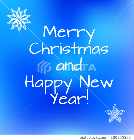 Merry Christmas and happy New Year lettering on blurred background. Merry Christmas and happy New Year lettering on blurred background. 100535592