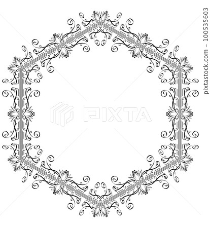 Elegant retro floral frame. Elegant retro floral frame. 100535603
