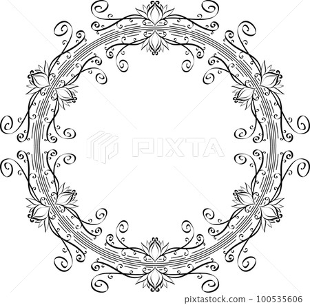 Elegant retro floral frame. Elegant retro floral frame. 100535606