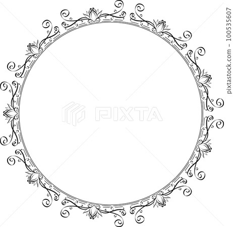 Elegant retro floral frame. Elegant retro floral frame. 100535607