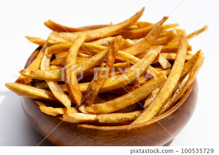 Crispy banana sticks. Fruit snack Crispy banana sticks. Fruit snack 100535729