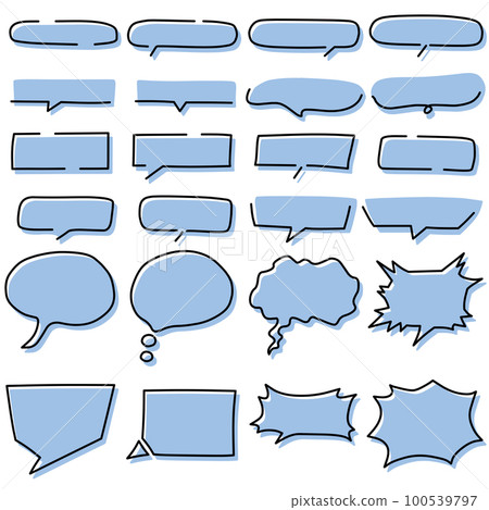 藍色手繪風簡約氣球24件套 藍色手繪風簡約氣球24件套 100539797