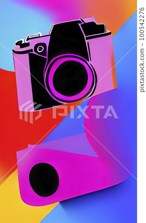 digital camera and photo for background digital camera and photo for background 100542276