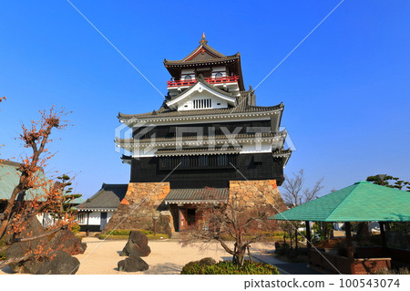 [Aichi Prefecture] Kiyosu Castle tower in sunny weather 100543074