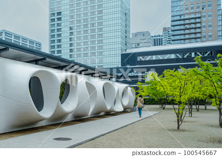 The Charm of European Square - May 27, 2022. Warsaw, Poland. 100545667