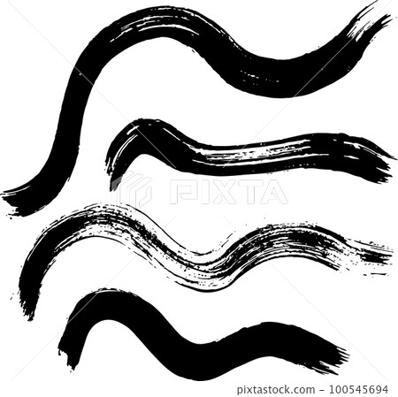 Dry Brush Wave Strokes Vector Grunge Set Dry Brush Wave Strokes Vector Grunge Set 100545694