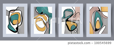 Abstract shapes bohemian watercolor wall art print Abstract shapes bohemian watercolor wall art print 100545699