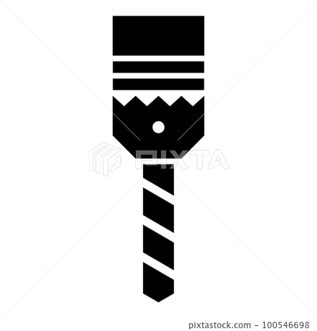 Drill with cartridge bit stationary use icon black color vector illustration image flat style 100546698