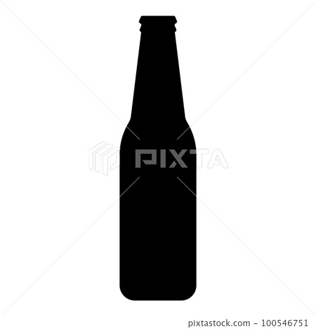 Bottle beer with glass icon black color vector illustration image flat style Bottle beer with glass icon black color vector illustration image flat style 100546751