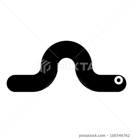 Worm earth earthworm rainworm caterpillar angleworm annelida invertebrate crawling larva icon black color vector illustration image flat style Worm earth earthworm rainworm caterpillar angleworm annelida invertebrate crawling larva icon black color vector illustration image flat style 100546762
