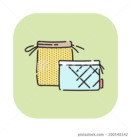 Zero waste ecology food zipper bags icon. Reusable and recycle plastic storage food bags with zip lock. Zero waste ecology food zipper bags icon. Reusable and recycle plastic storage food bags with zip lock. 100548142