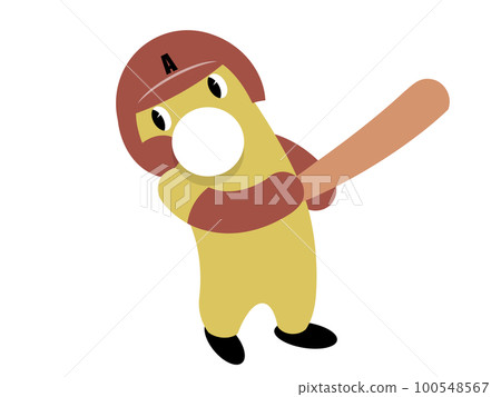 Baseball man chewing bubble gum Baseball man chewing bubble gum 100548567
