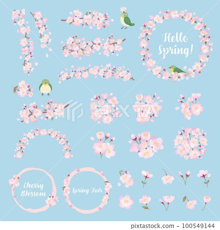 櫻花插圖集，一點，裝飾，設計部分 100549144