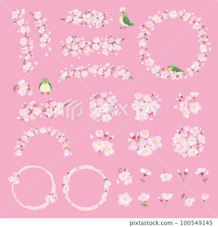 櫻花插圖集，一點，裝飾，設計部分 100549145