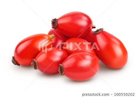 Rose hip isolated on a white background with full depth of field 100550202