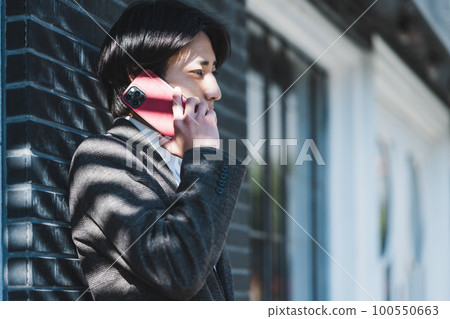 A man who makes a phone call A man who makes a phone call 100550663