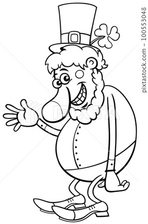 cartoon Leprechaun on Saint Patrick Day coloring page 100553048