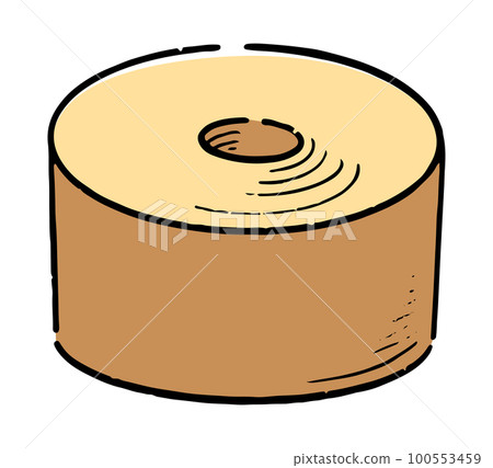 hand drawn baumkuchen illustration 100553459