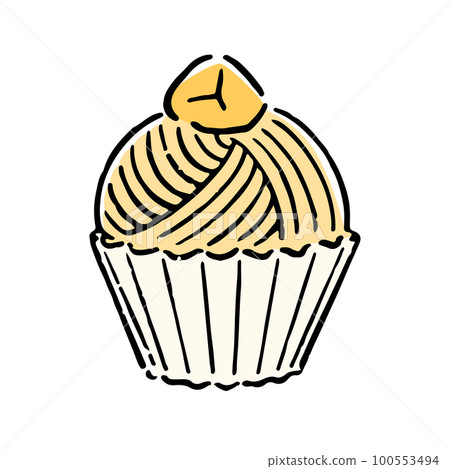 hand drawn mont blanc illustration 100553494