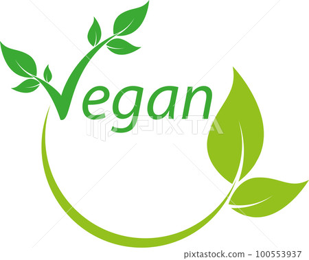 Vegetarian symbol with leaves, vegan, organic, logo Vegetarian symbol with leaves, vegan, organic, logo 100553937