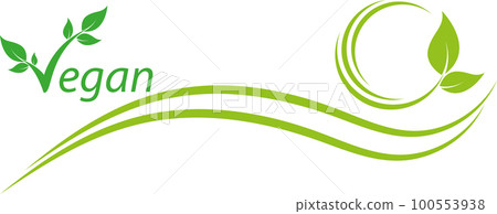 Vegetarian symbol with leaves, vegan, organic, logo Vegetarian symbol with leaves, vegan, organic, logo 100553938