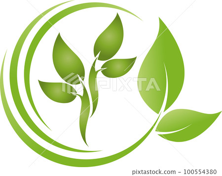 Leaves, plant, organic, wellness, gardener, naturopath, background, logo 100554380