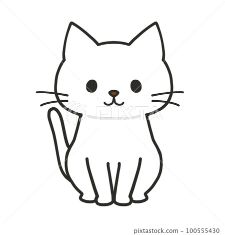 坐著的白貓 100555430